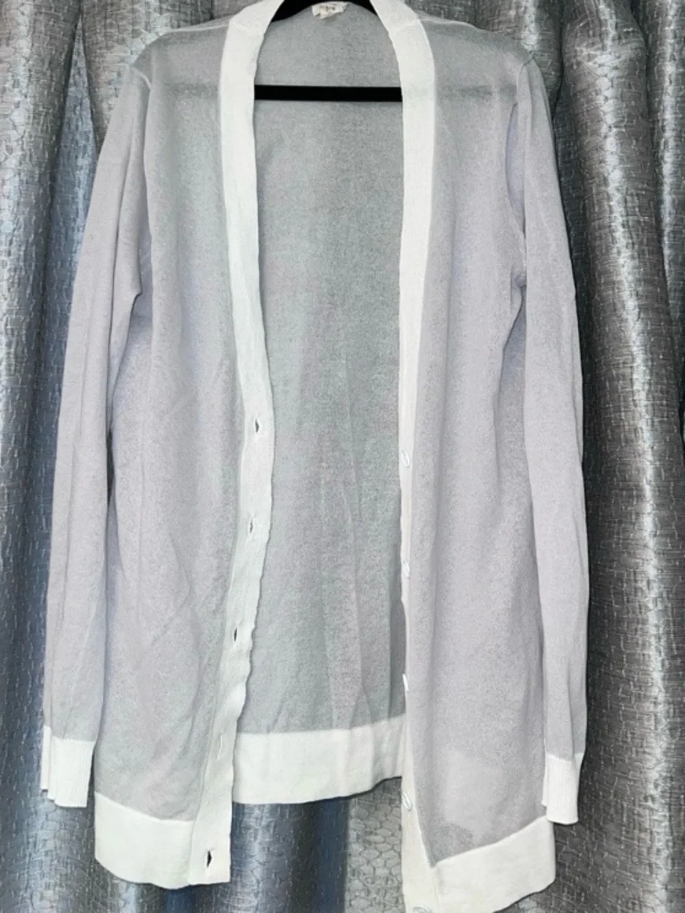 Jcrew lightweight gray and white sweater size S